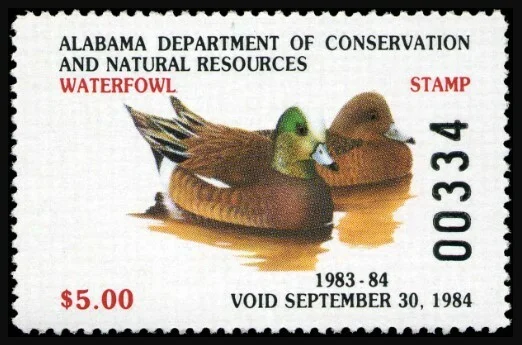 Alabama Waterfowl Stamp 1983