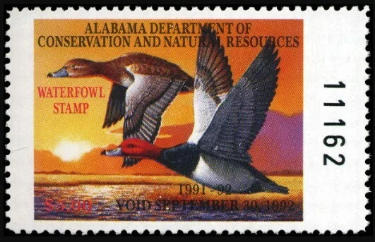 Alabama Waterfowl Stamp 1991